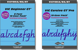 VIC Beginner Manual FREE with all Beginner Pack fonts, VIC Cursive Manual FREE with Cursive font